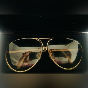 Porsche Design Gold Aviator Sunglasses-vintage